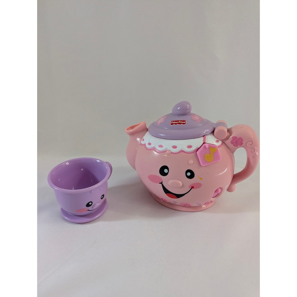 Fisher-Price Laugh & Learn Musical Tea Party Pink Teapot and Purple Cup Toy